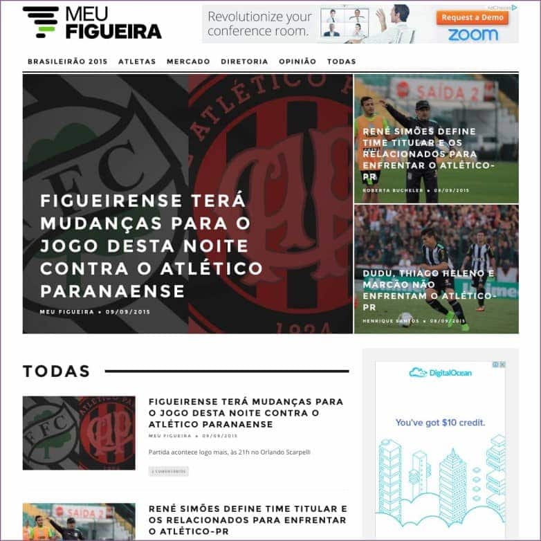 Homepage do blog Meu Figueira